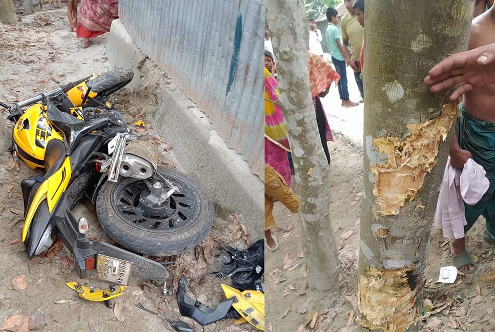 নিয়ন্ত্রণ হারিয়ে গাছের সাথে মোটরসাইকেলের ধাক্কা, শিক্ষার্থীর মৃত্যু