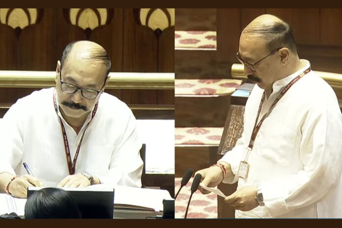 রাজ্যসভার সদস্য হিসেবে শপথ নিলেন হর্ষবর্ধন শ্রিংলা
