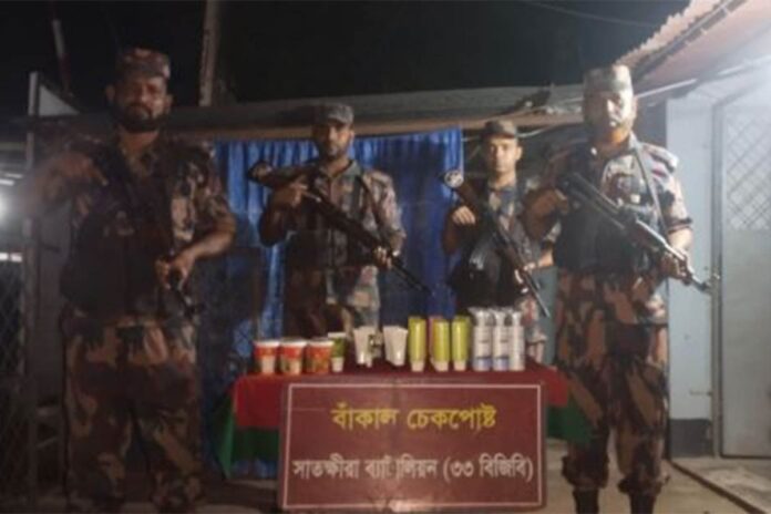 সাতক্ষীরা সীমান্তে ভারতীয় চোরাচালান পণ্য জব্দ