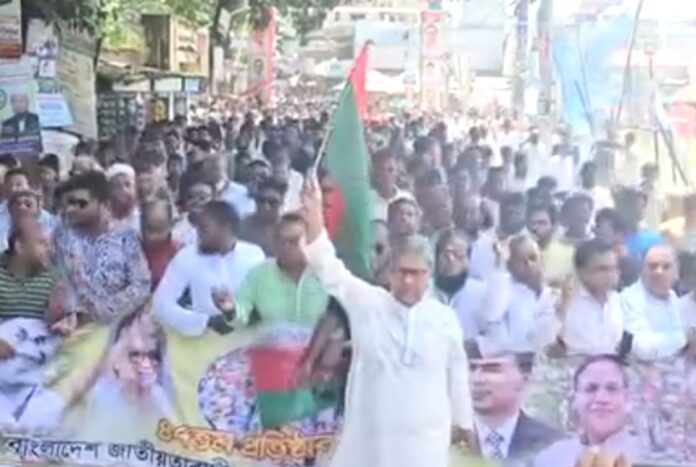 সদরপুরে বিএনপির প্রতিষ্ঠাবার্ষিকীতে বর্ণাঢ্য শোভাযাত্রা