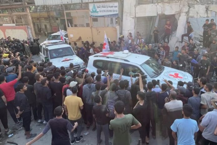 1760336384-762745b5385ad8177061466144f6b982 গাজায় জিম্মি মুক্তির প্রক্রিয়া শুরু: প্রথম ধাপে মুক্তি পেলেন সাতজন