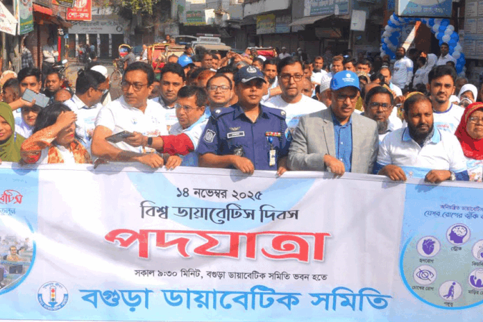 1763122669-fee4e47f3e4c529b1f2c751035a4492c বগুড়ায় বিশ্ব ডায়াবেটিস দিবস পালিত