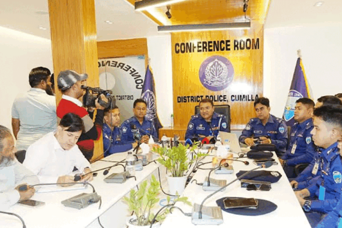 1765284815-c71ce2ad9916455d5b0fa58e11969fe4 কুমিল্লায় সাংবাদিকদের সঙ্গে নবাগত পুলিশ সুপারের মতবিনিময়
