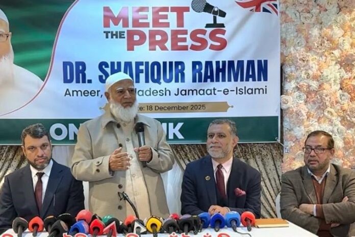 নির্বাচনে বিজয়ী হলে জাতীয় সরকার গঠন করবে জামায়াত: ডা. শফিকুর রহমান