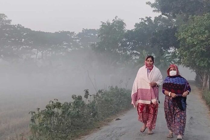 কলাপাড়ায় গুঁড়ি গুঁড়ি বৃষ্টির মতো ঝরছে কুয়াশা, ভোগান্তিতে শ্রমজীবীরা