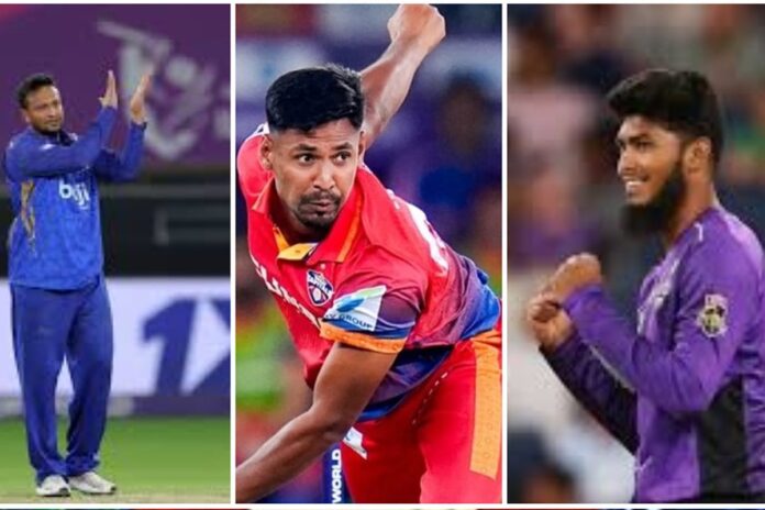 আইএলটি২০ আসরে সাকিব-মুস্তাফিজ-রিশাদের দুর্দান্ত বোলিং