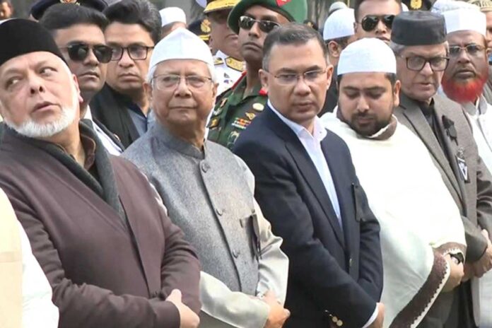 খালেদা জিয়ার জানাজায় অংশ নিলেন প্রধান উপদেষ্টা