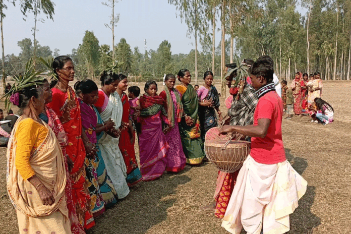 সহরায় উৎসব মেতেছে গাইবান্ধার আদিবাসীরা