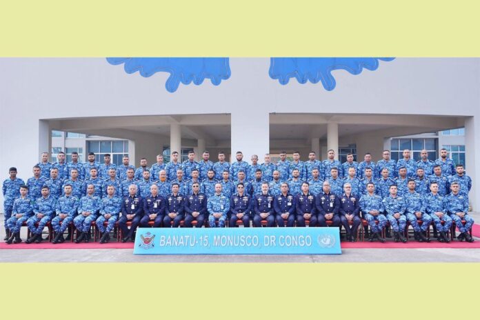 কঙ্গোগামী শান্তিরক্ষা মিশন কন্টিনজেন্ট সদস্যদের উদ্দেশ্যে বিমান বাহিনী প্রধানের ব্রিফিং