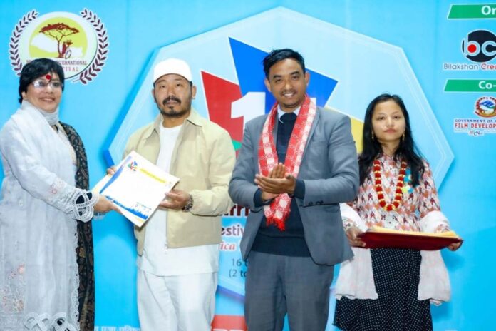 1768996375-bf797894b784dd5bee4fac6ba52ce3b2 নেপালে সেরা ফিমেল শর্টফিল্ম পুরস্কার পেলো ‘ঝরা পাতার চিঠি’