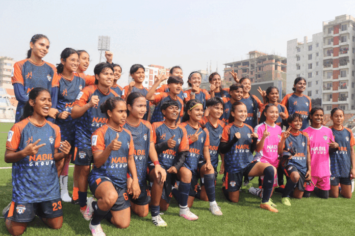 1770997057-eb4671cfc1e89a1e9b279c3afd578c28 প্রথমবারের মতো নারী ফুটবল লিগে চ্যাম্পিয়ন রাজশাহী