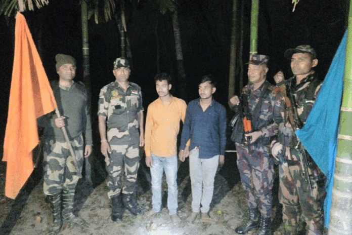 পতাকা বৈঠকের পর ভারতীয় দুই যুবককে ফেরত দিয়েছে বিজিবি