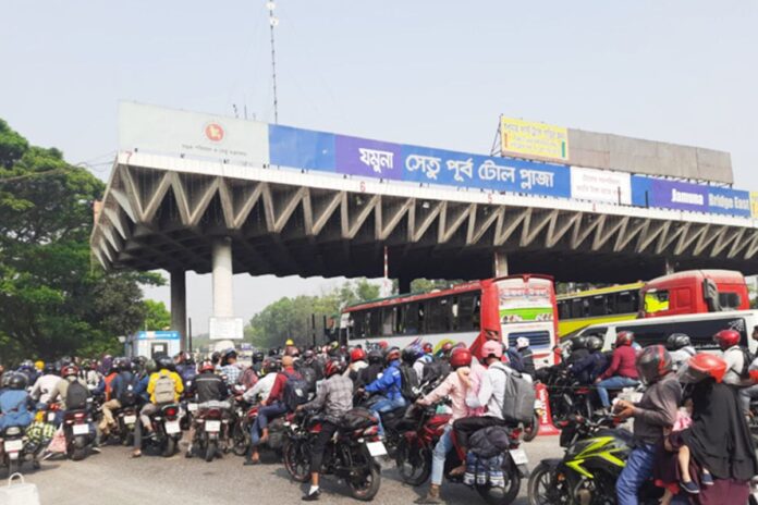 যমুনা সেতুতে ২৪ ঘণ্টায় ২ কোটি ৮৪ লাখ টাকা টোল আদায়
