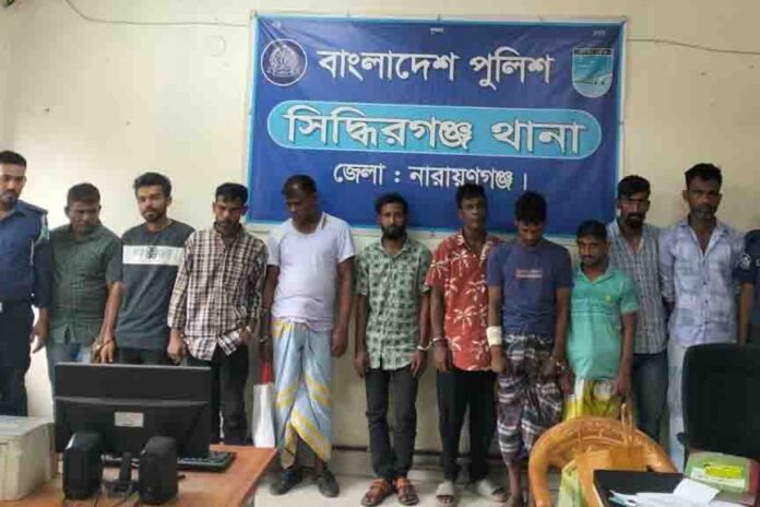 সিদ্ধিরগঞ্জে রাতভর অভিযান, গ্রেফতার ১০