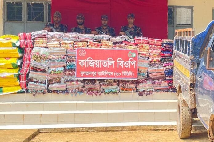 ব্রাহ্মণবাড়িয়ায় কোটি টাকার ভারতীয় মালামাল জব্দ