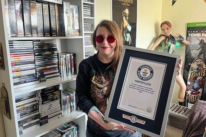 ‘টম্ব রেইডার’ গেমের বিশাল সংগ্রহ নিয়ে বিশ্ব রেকর্ড ব্রিটিশ তরুণীর