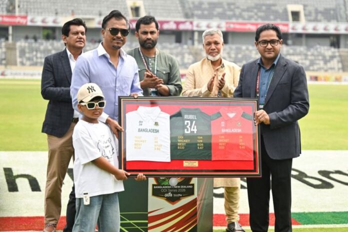 রুবেল হোসেনকে বিদায়ী সম্মাননা জানাল বিসিবি