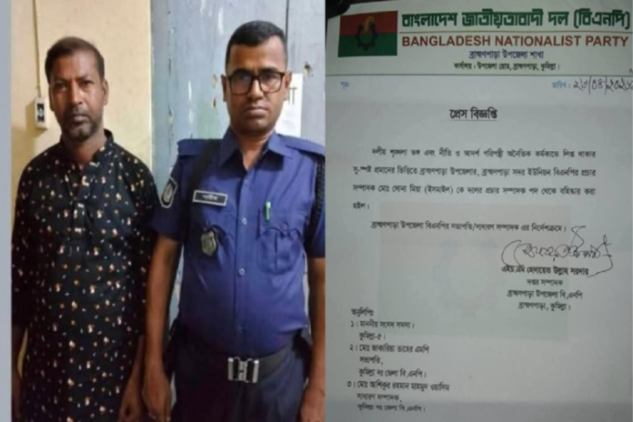 ৬০০ পিস ইয়াবাসহ বিএনপি নেতা গ্রেফতার, দল থেকে বহিষ্কার