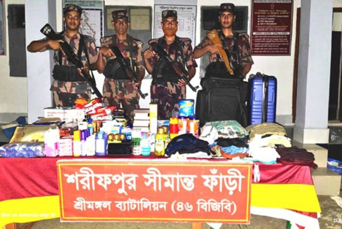 মৌলভীবাজারে শুল্ক ফাঁকির মালামাল জব্দ