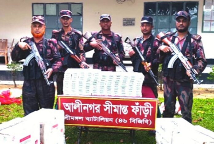 মৌলভীবাজারে ভারতীয় সিগারেট জব্দ