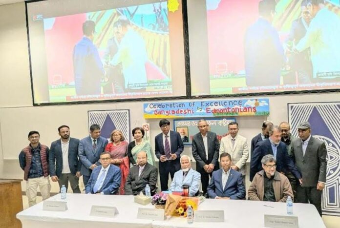 কানাডায় অধ্যাপক ড. জহুরুল করিমকে সংবর্ধনা