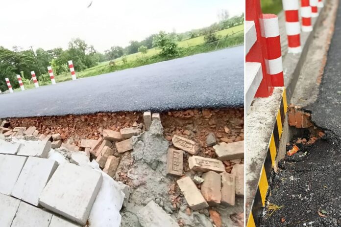 ১০ দিনেই বেহাল দশা তিন কোটি টাকা ব্যয়ে নির্মিত ব্রিজের