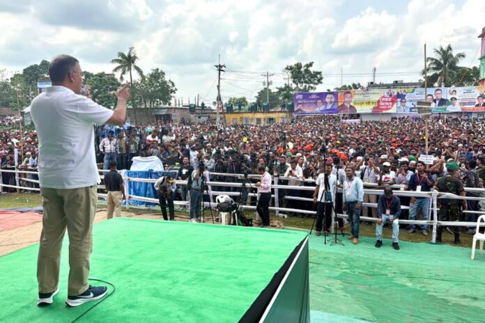 ছবিতে প্রধানমন্ত্রী তারেক রহমানের চাঁদপুর সফর