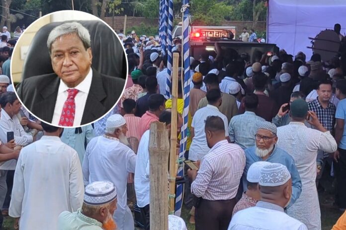 বাবার কবরের পাশে চিরনিদ্রায় শায়িত সাবেক প্রতিমন্ত্রী মিজানুর রহমান সিনহা