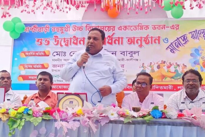 ‘শিক্ষার পরিবেশ করে দিলাম, এখন চাই শিক্ষার মানোন্নয়ন’