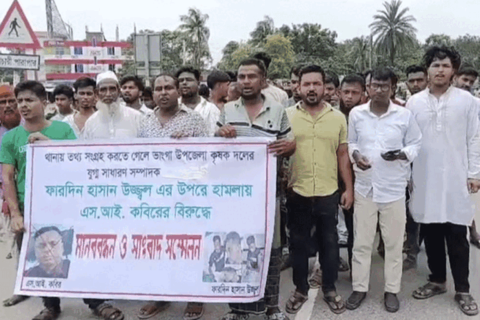 ভাঙ্গায় কৃষক দল নেতাকে থানার মধ্যে মারধরের অভিযোগ