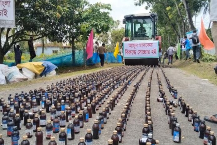 সাতক্ষীরায় ৭৩ কোটি ৭৫ লাখ টাকার মাদকদ্রব্য ধ্বংস